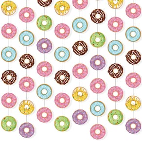 Banners de festa Herdear Donut Theme, aniversário, chá de bebê, Natal