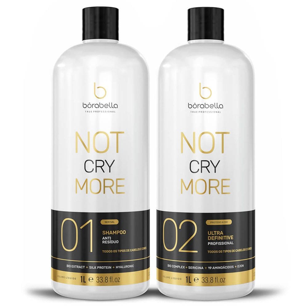 Kit Escova Progressiva Not Cry More Borabella 2L