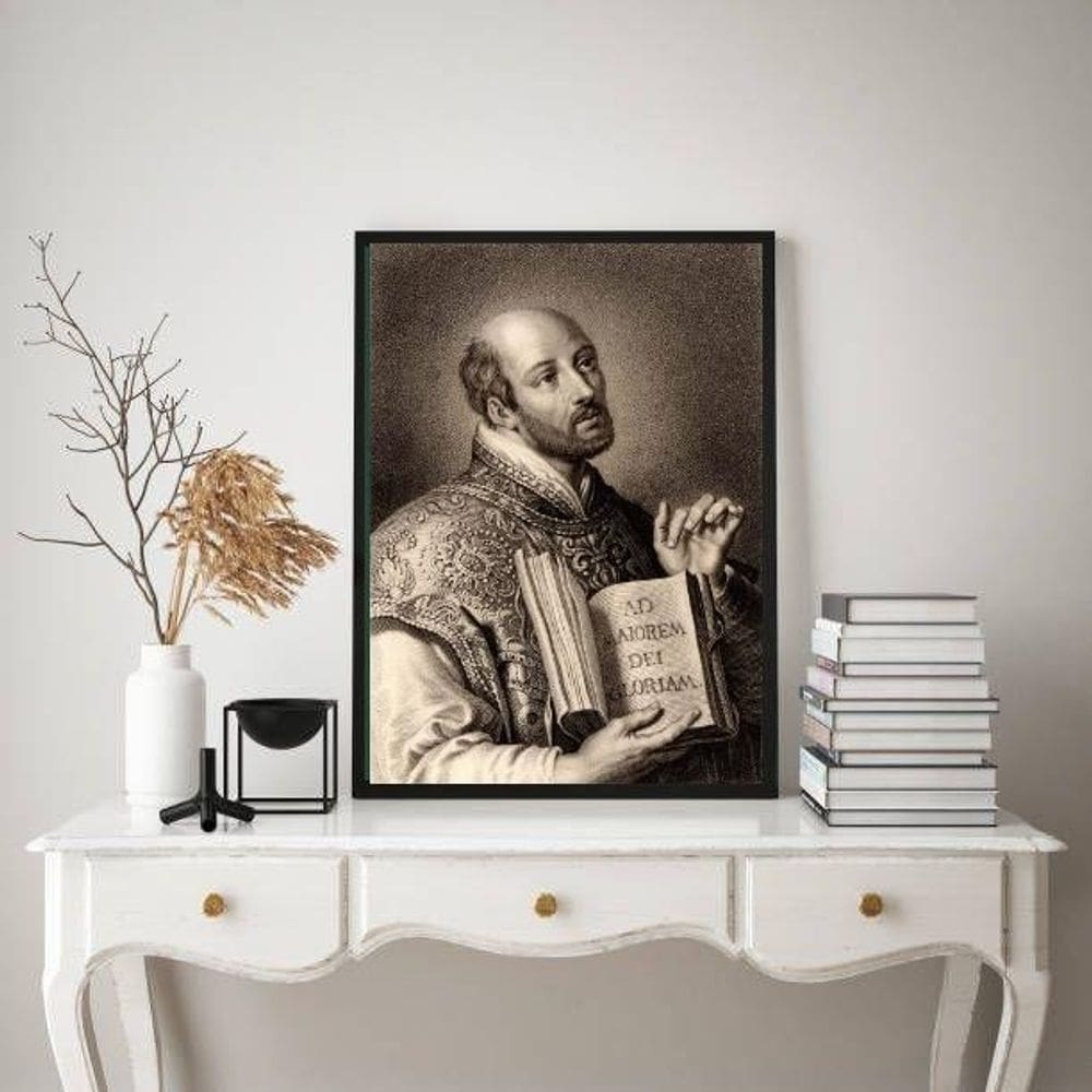 Quadro Decorativo Santo Inácio De Loyola 45X34Cm