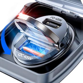 Carregador de carro AINOPE 90W de carregamento super rápido USB C PD45W+QC3.0