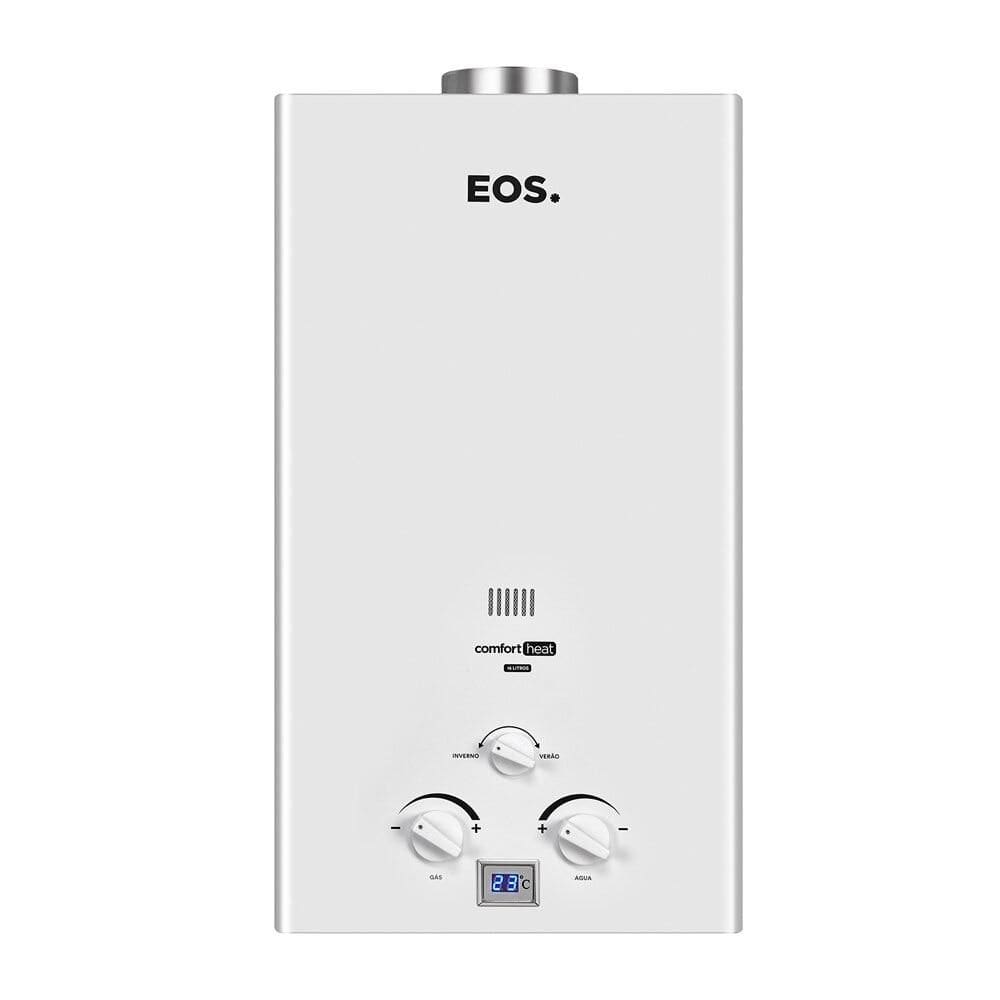 Aquecedor de Água a Gás EOS 16 Litros (Gás Natural) Exaustão Natural Branco EAQ160GM-N