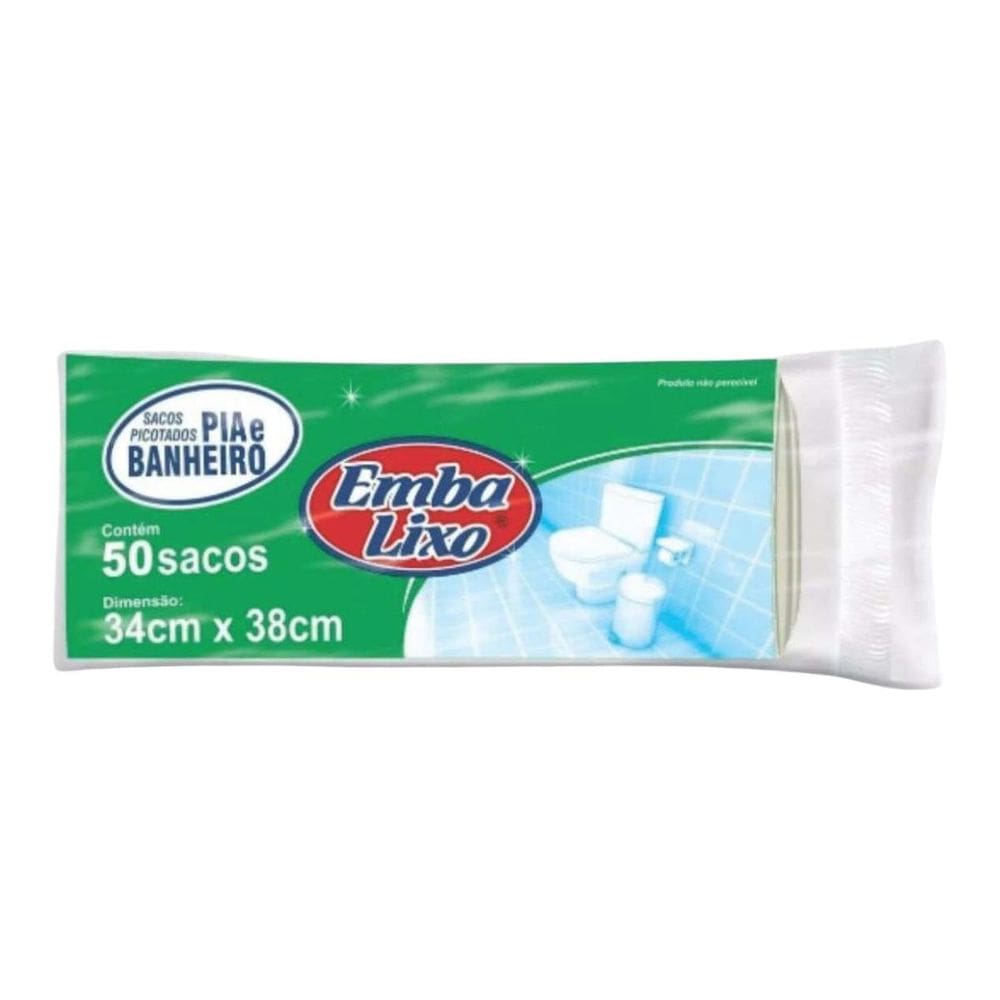 Saco De Lixo Pra Pia/Banheiro 15L - 150 Sacos Branco