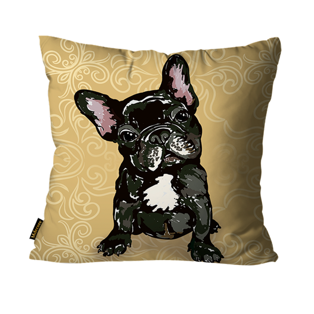 Capa Para Almofada Mdecore Pets 45x45cm  - Buldogue