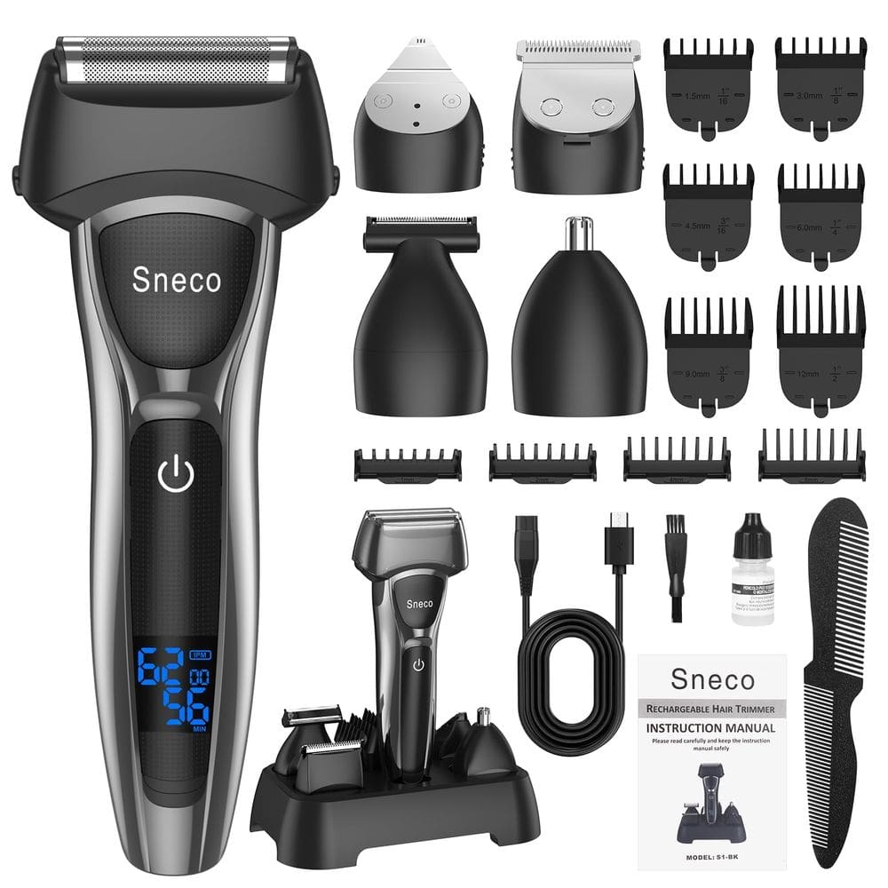 Máquina de barbear elétrica à prova d`água Sneco com aparador masculino