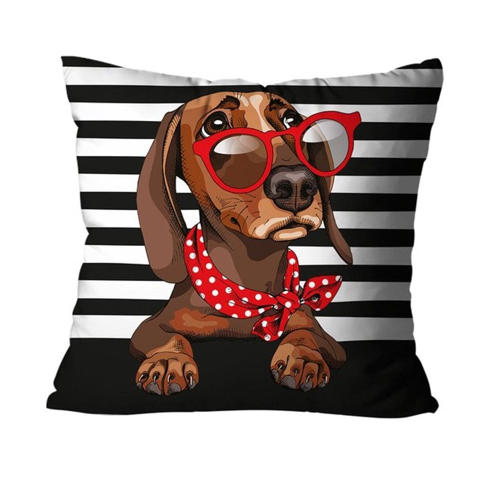 Capa Para Almofada Mdecore Pets 45x45cm  - Dachshund P