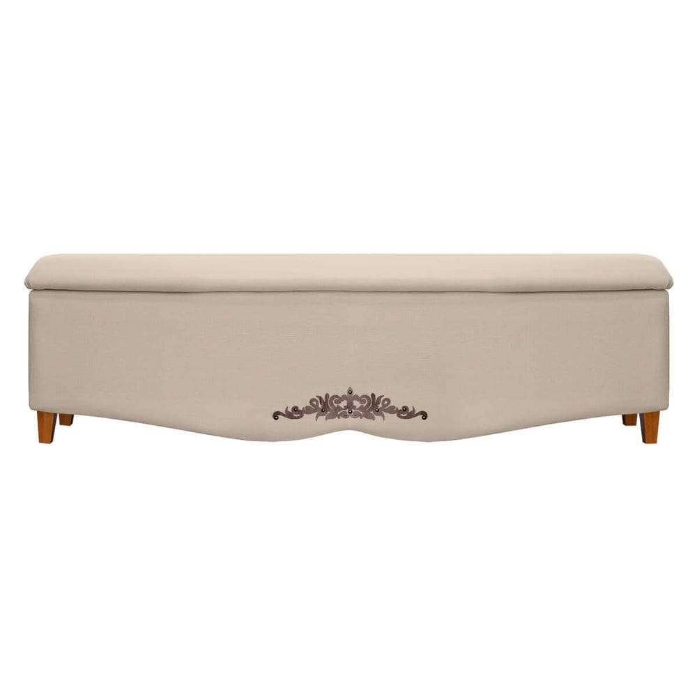 Recamier Baú Provençal 140cm para Cama Casal Linho - SOFA STORE