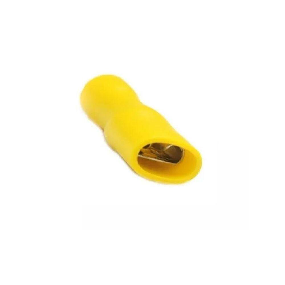 Terminal Luva Fêmea 4,6Mm² 24A Amarelo Com 50 Peças Decorlux