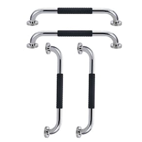 Barra de Apoio Inox 60cm Kit 4 unidades Suporte Antiderrapante Banheiro Box Idoso Gestante Criança Acessibilidade Segurança Proteçao