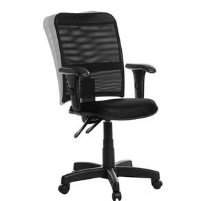 Cadeira De Escritório Ergonômica Tela Com Braço Rj Preto