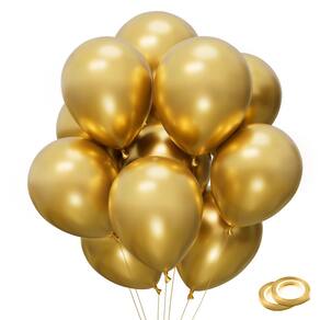 Balões metálicos JHBVHBH Gold 30 cm 100 unidades para decoração de festas