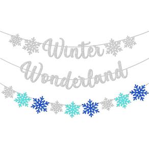 Banner Gollicce Winter Wonderland Snowflake Christmas x3