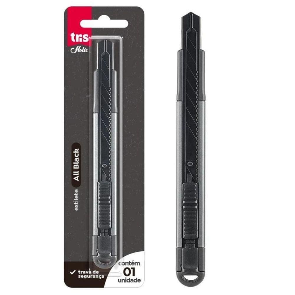 Estilete Metálico All Black Tris - 9mm