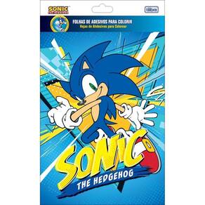 Folhas De Adesivos Para Colorir Sonic Tilibra