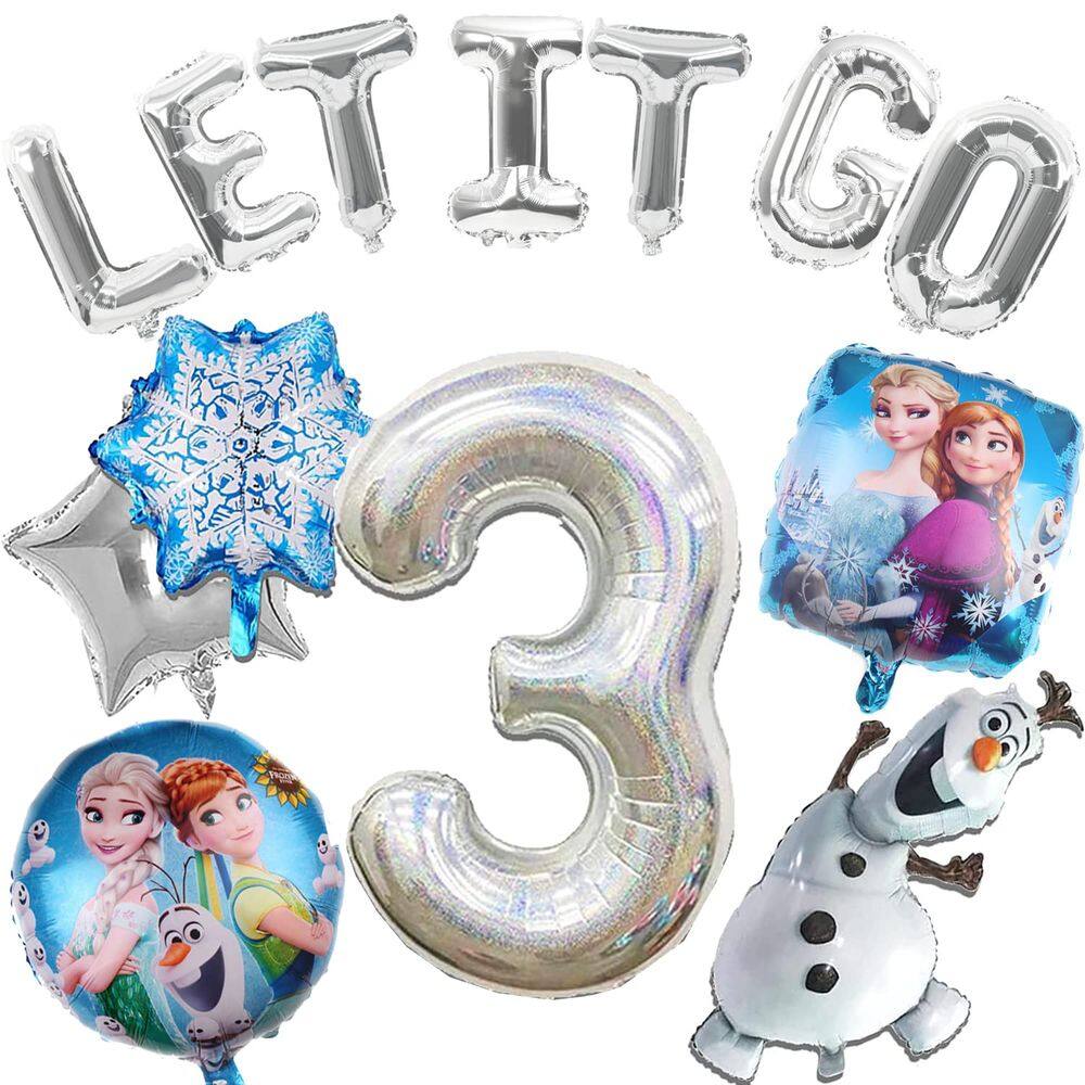 Decorações de festa MAXIUSS Frozen Birthday 13 PCS Snowman