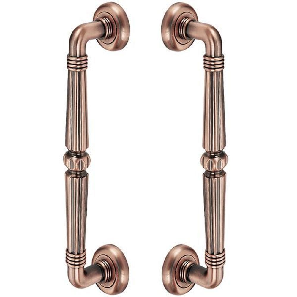 Puxador Duplo Victoria 305mm Cobre Antigo Porta Pivotante