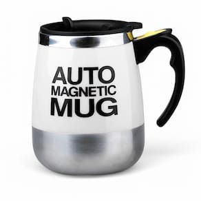 Caneca Misturadora Automática Stirring Mug 400ml Copo Elétrico Mixer Magnético - Branco
