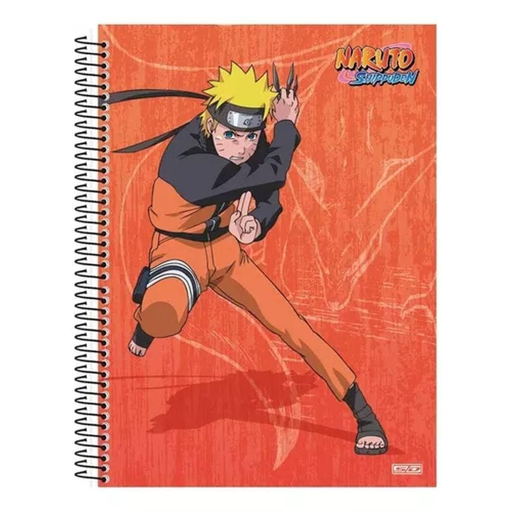Caderno Univ. 10 Mat. 160 fls Naruto Capa 7 - São Domingos