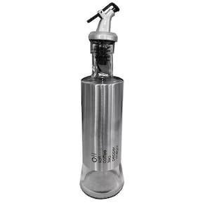 Porta Azeite Vinagre Galheteiro Em Vidro Aço Inox 300ml