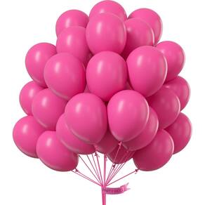 Balões PartyWoo Magenta 50 peças de 30 cm rosa choque para decoração