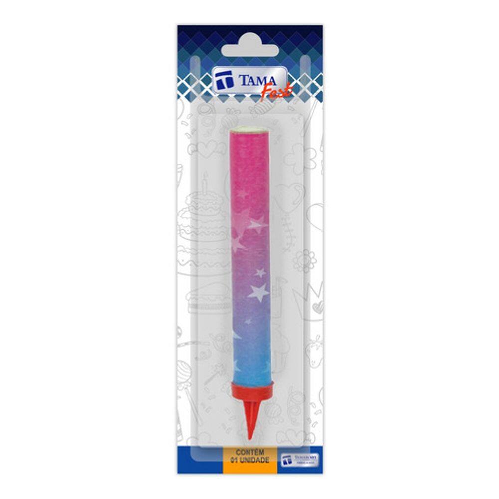 Vela Vulcão Com Chama Colorida Com 1 Unidade