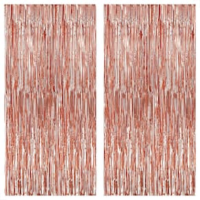 Cortina de franja Katchon Rose Gold Xtra-Large, 100 x 240 cm, pacote com 2