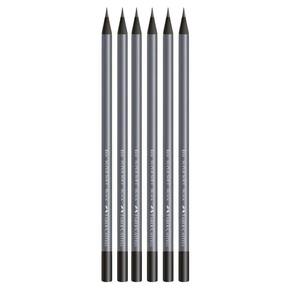 Kit Lápis Preto Grafite Supersoft Faber Castell - Redondo C- 6 Unidades