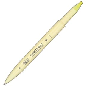 Caneta Esferográfica C- Marca-texto Tilibra - 1.0mm Amarelo