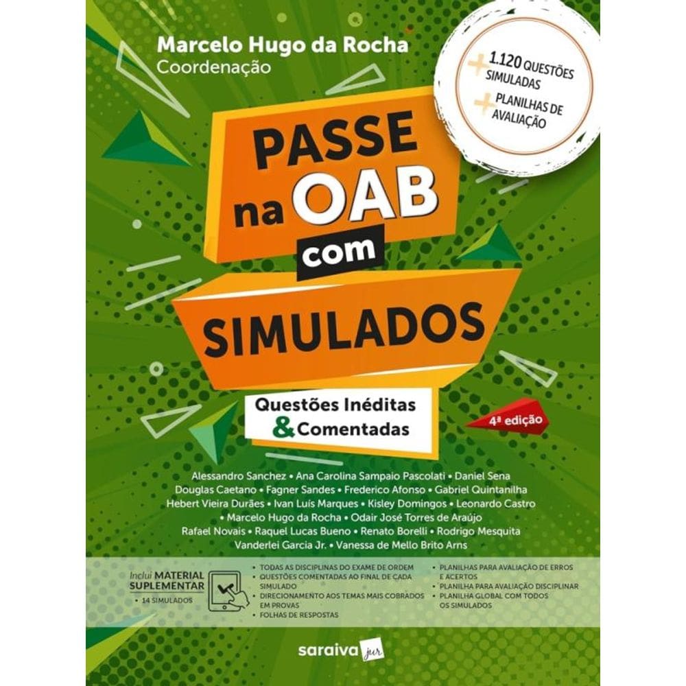 Passe na OAB Com Simulados - Questões Inéditas e Comentadas - 04Ed/25