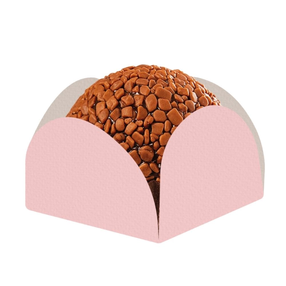 Kit C/ 6 Pcts. De Forminhas Caixeta Rosa Em Pétalas P/ Doces Docinhos Finos C/ 50 Un.
