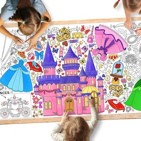 Pôster gigante para colorir Gatherfun Princess Party 80x180cm
