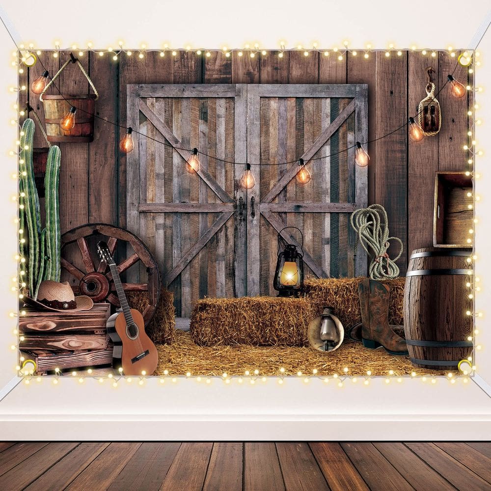 Pano de fundo de festa Moukeren Western Cowboy Wild West 2.1x1.5m