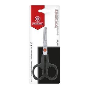 Tesoura Escolar P/ Canhotos Multiuso Ponto Vermelho Inox 13cm 4 1/2 Preto - Mundial