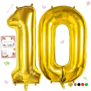 Number Balloon Smlpuame em folha dourada de 40 polegadas para festa de aniversário