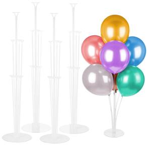 Kit de suporte para balões Voircoloria com base e bastões (4 conjuntos)