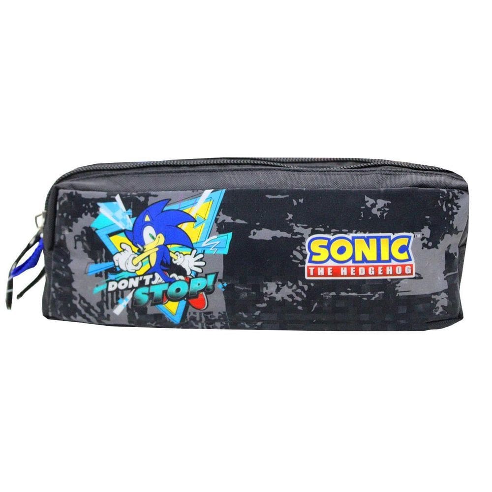Estojo Escolar Infantil Duplo Sonic Dont Stop Pacific