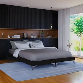 Cama Oriental Premium Casal Veludo Preto