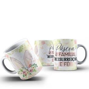 Caneca Feliz Páscoa: Chocolate, Coelho Alegria em Cada Gole