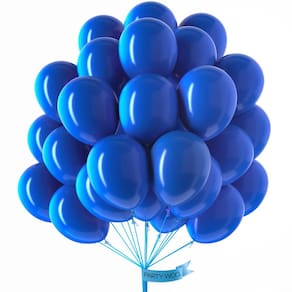 Balões PartyWoo, azul persa, 50 unidades, 30 cm, látex azul escuro