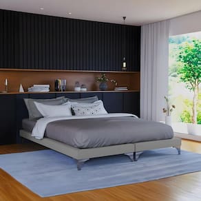 Cama Oriental Premium Queen Veludo Cinza