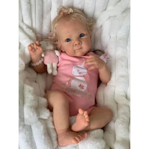 Reborn Baby Doll RXDOLL, corpo inteiro, vinil de silicone, menina, 48 cm