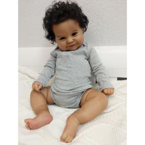 Boneca Reborn Ardol Sweet Smiling 50 cm com cabelo encaracolado