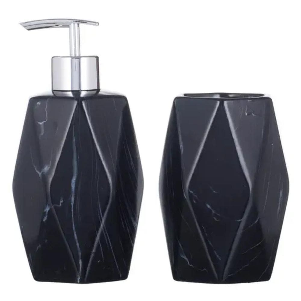 Kit Banheiro Lavabo Pia Decorado Moderno Organizador 2 Peças