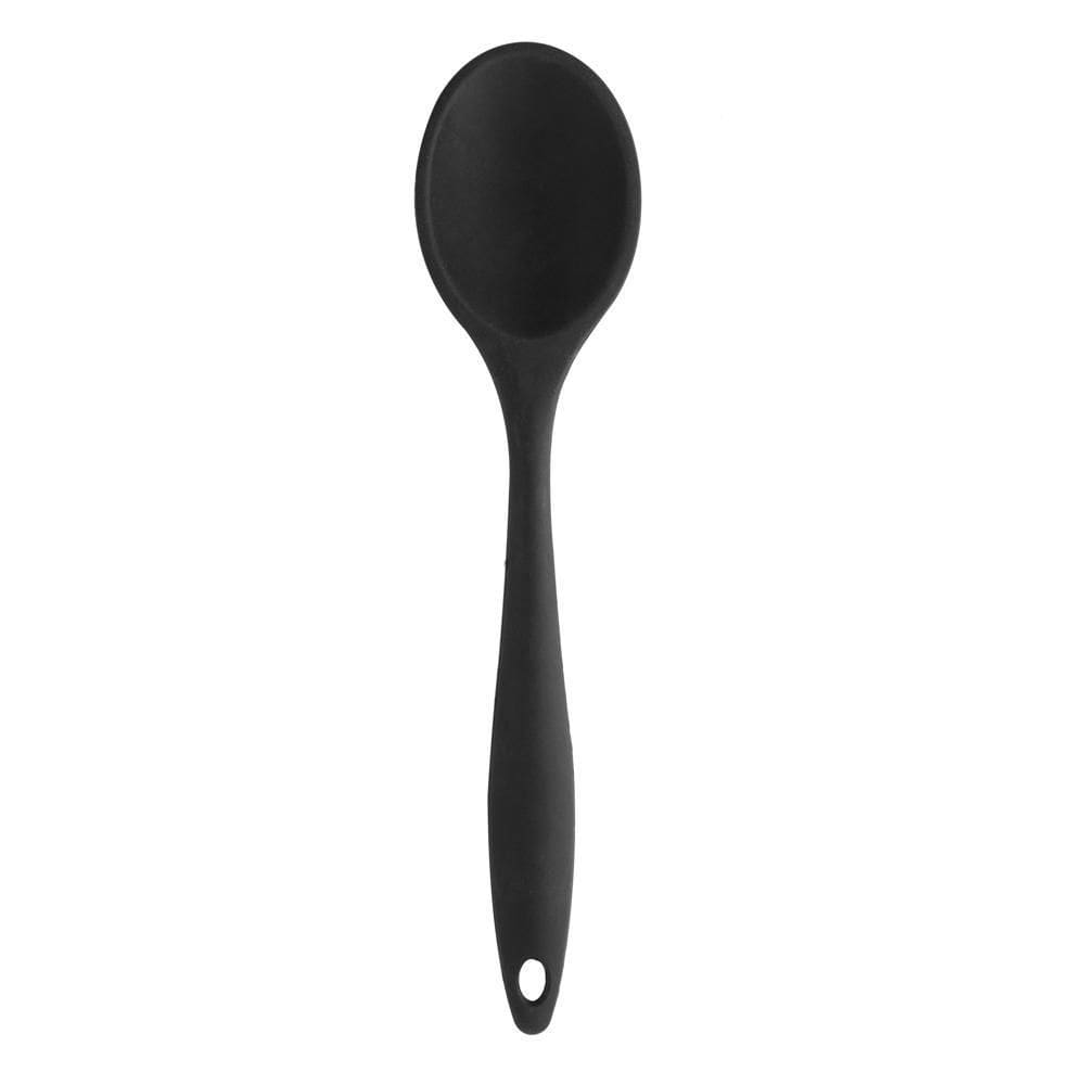 Colher para Servir de Silicone Preta 27cm - Lyor