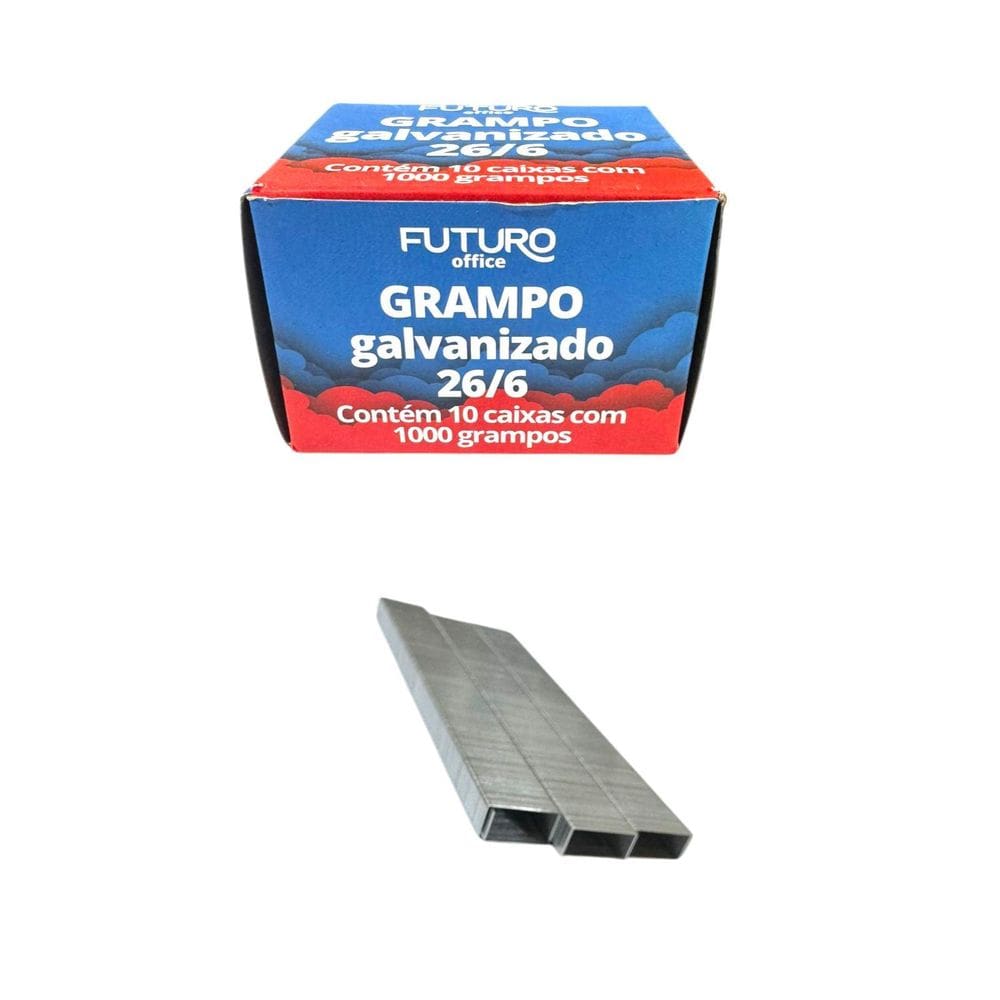 Kit 40Mil Grampos Galvanizado 26/6 Para Grampeadores