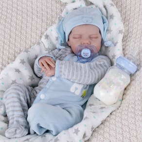 Boneca Reborn Milidool Lifelike Boy 43 cm com acessórios de brinquedo