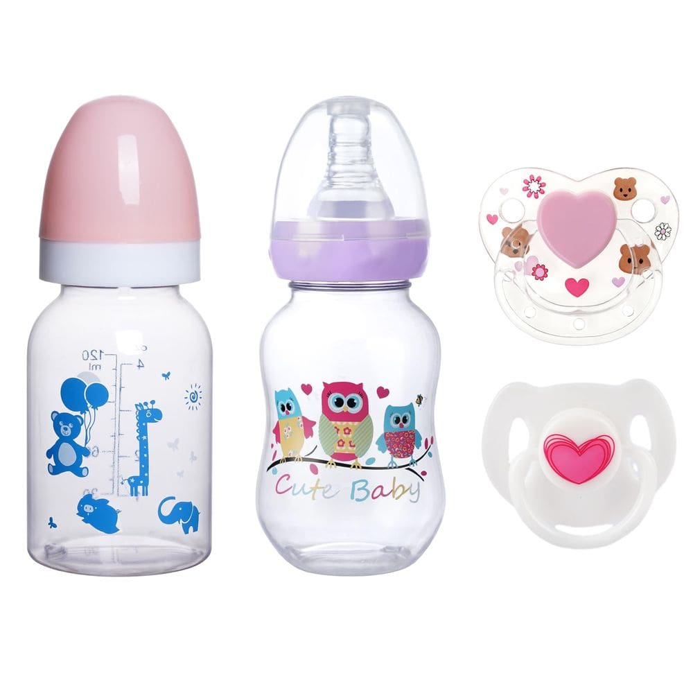 Conjunto de mamadeiras para bonecas JIZHI com chupetas magnéticas, 4 unidades