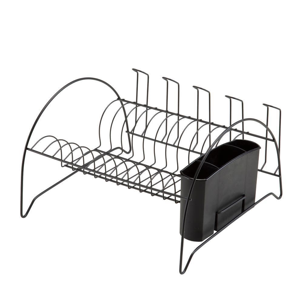 Escorredor Fan Com Porta Copos E Talheres Black