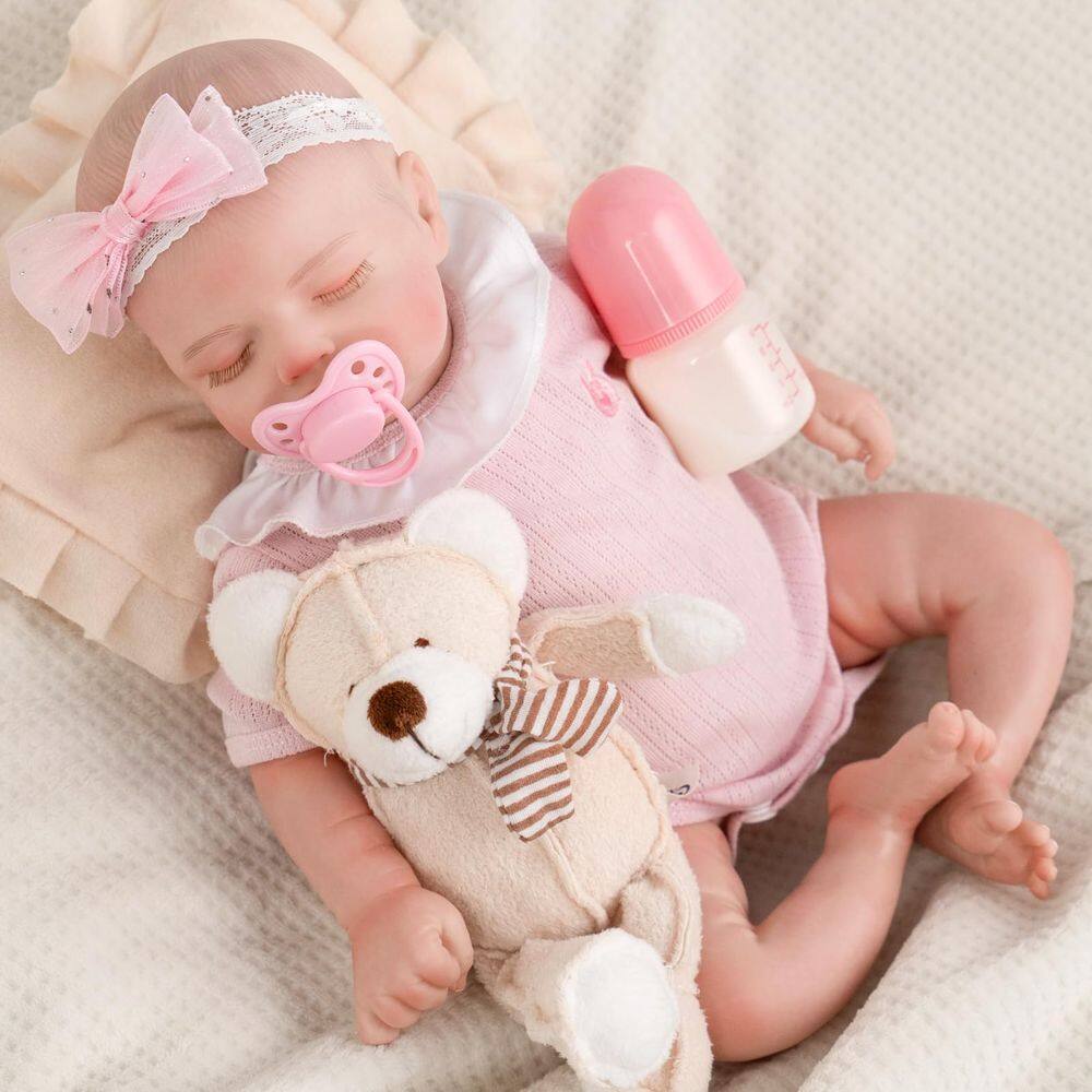 Boneca Reborn Jirachi Lifelike Sleeping de 18 polegadas com acessórios