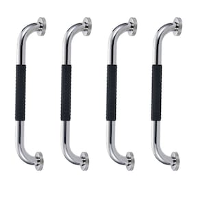 Barra de Apoio Inox 60cm Kit 4 unidades Suporte Antiderrapante Banheiro Box Idoso Criança Gestante Cadeirante Acessibilidade