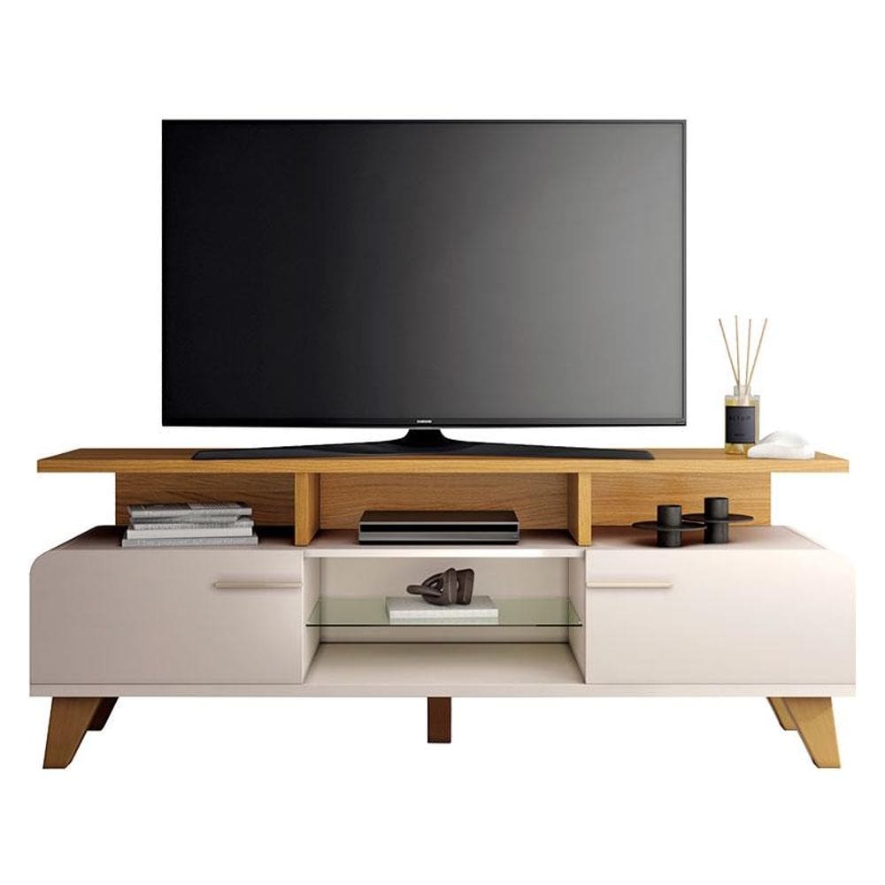 Rack Bancada para Sala Essenza 1.6 Off White Cinamomo - HB Móveis